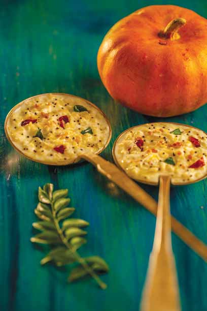 Mustard Pumpkin and Yoghurt Chutney.