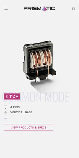 Prismatic product page on mobile