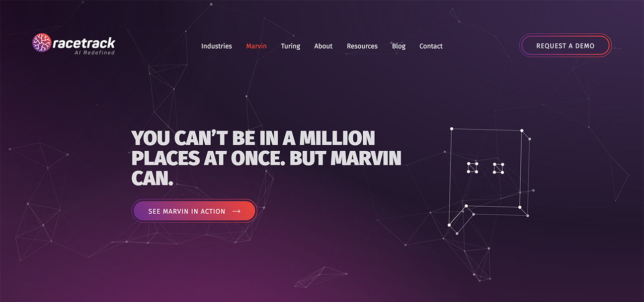 Marvin page on desktop.